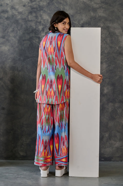 Fiesta Grey Ikat Print Co-Ord Set